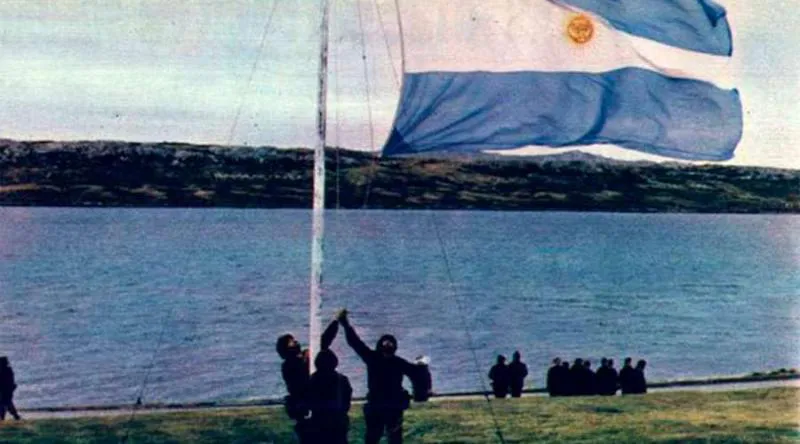 bandera en malvinas