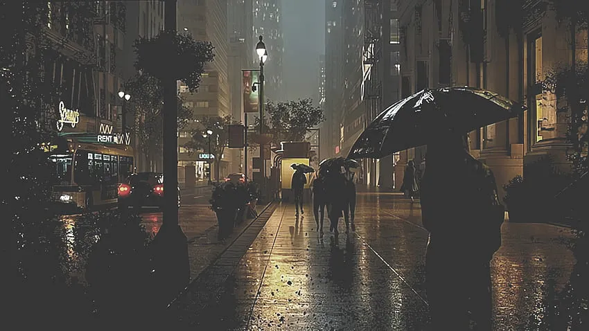 lluvia noche
