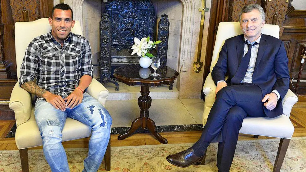 tevez y macri